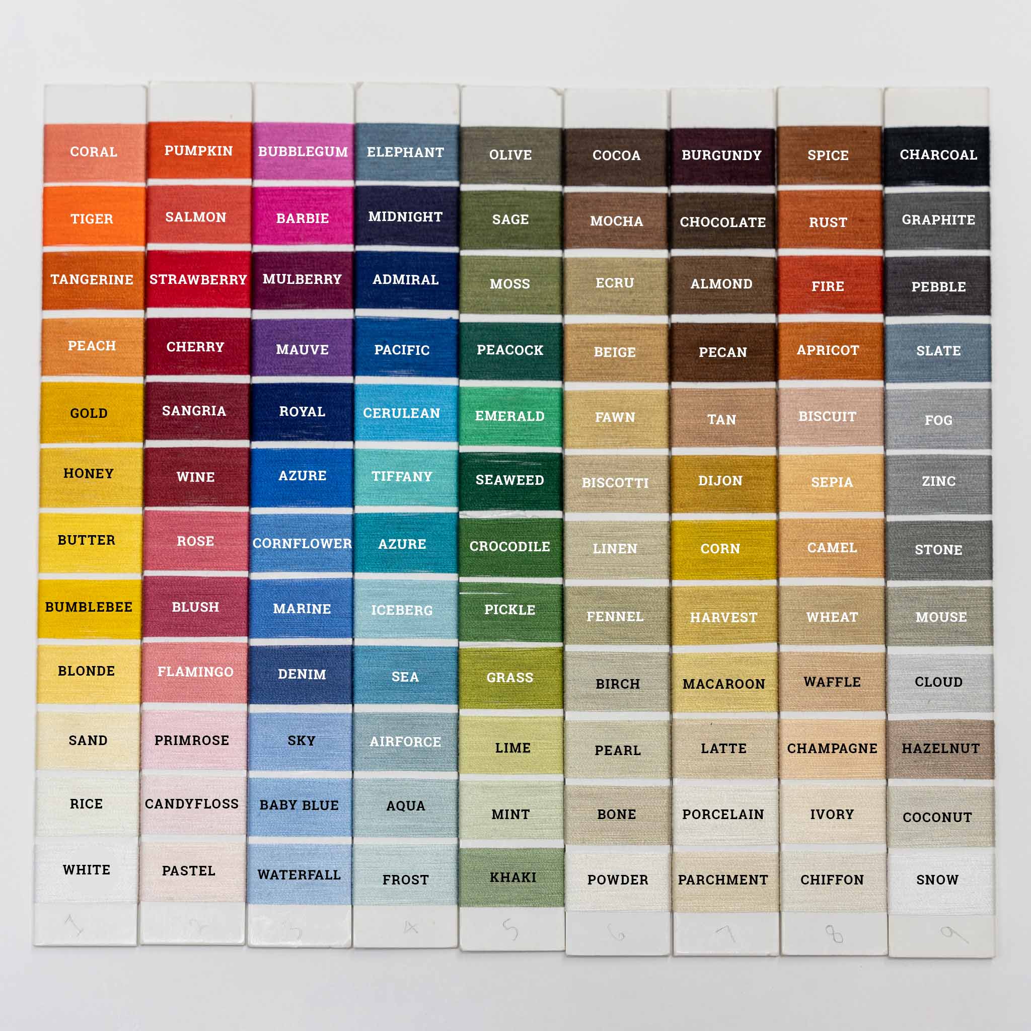 Thread colour options for Peter Reed bedding