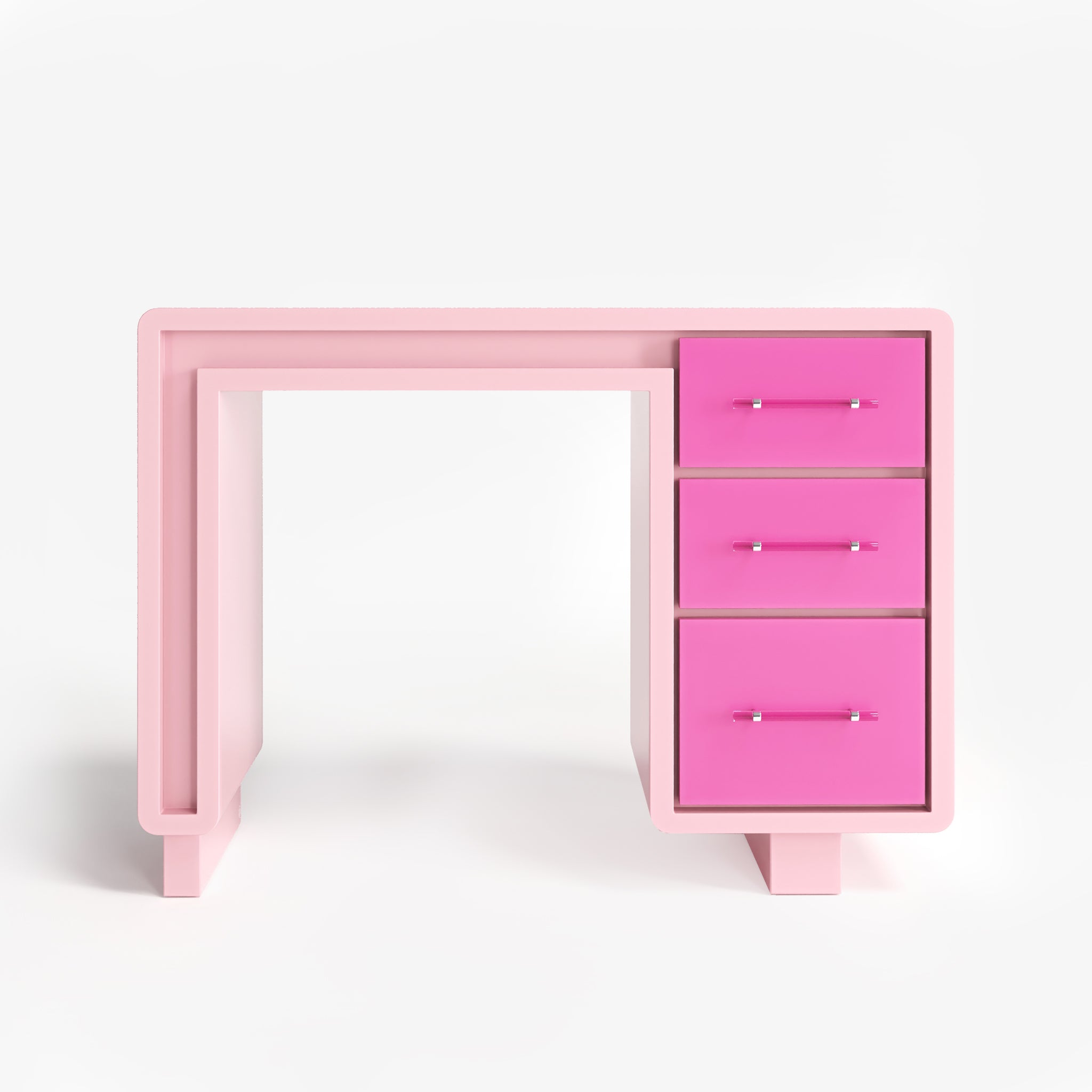 Luxury furniture, Barbie Inspired Dressing Tablel, 3 Drawers, Pink, Contemporary Design, Modern Design, Upholstery, Bedroom
