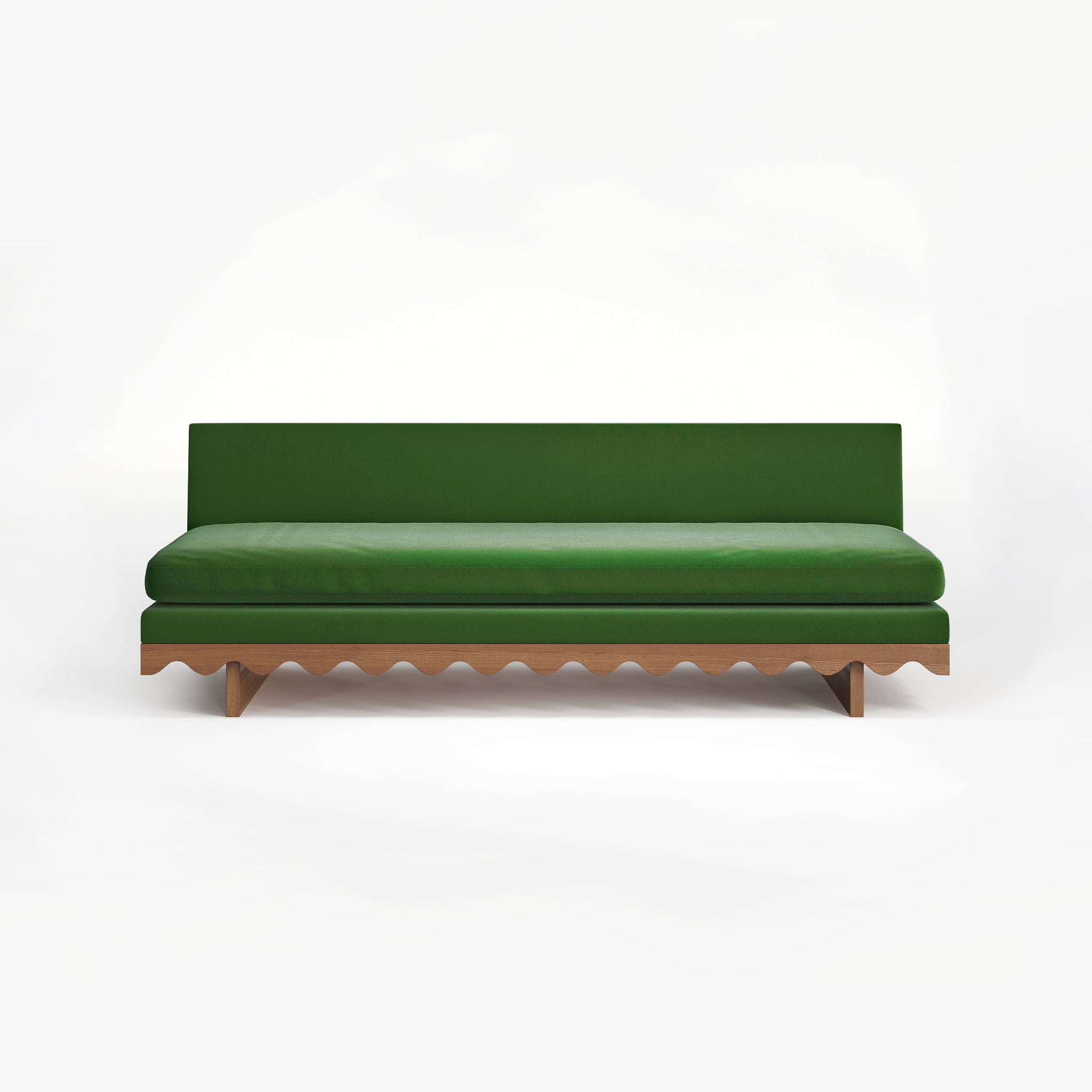 Mitchell Daybed, Velvet, Wood trim Luxury Interiors, Contemporary Interiors, Online Shopping, Craftsmanship, Minimal Design, Bazaar