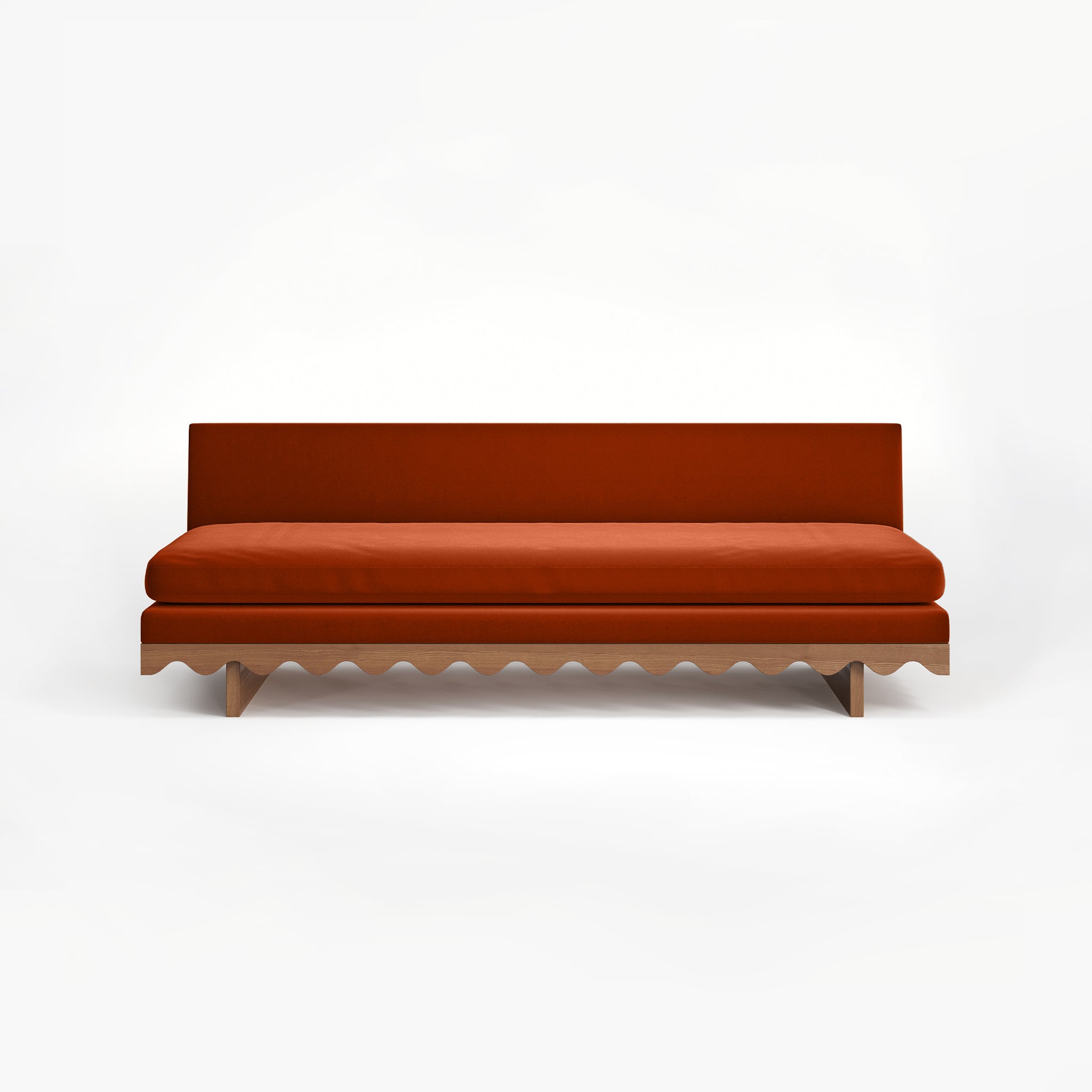 Mitchell Daybed, Velvet, Wood trim Luxury Interiors, Contemporary Interiors, Online Shopping, Craftsmanship, Minimal Design, Bazaar