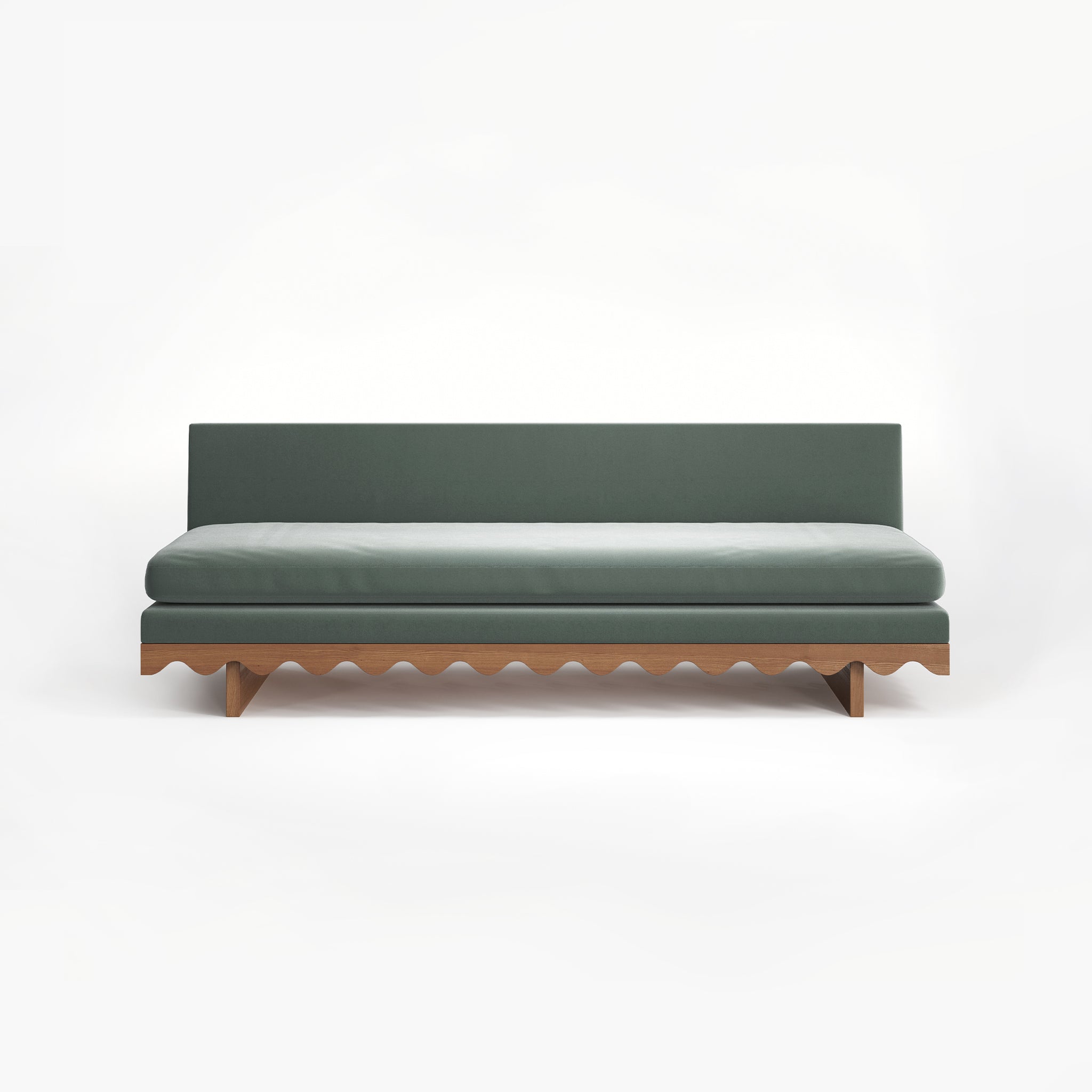 Mitchell Daybed, Velvet, Wood trim Luxury Interiors, Contemporary Interiors, Online Shopping, Craftsmanship, Minimal Design, Bazaar