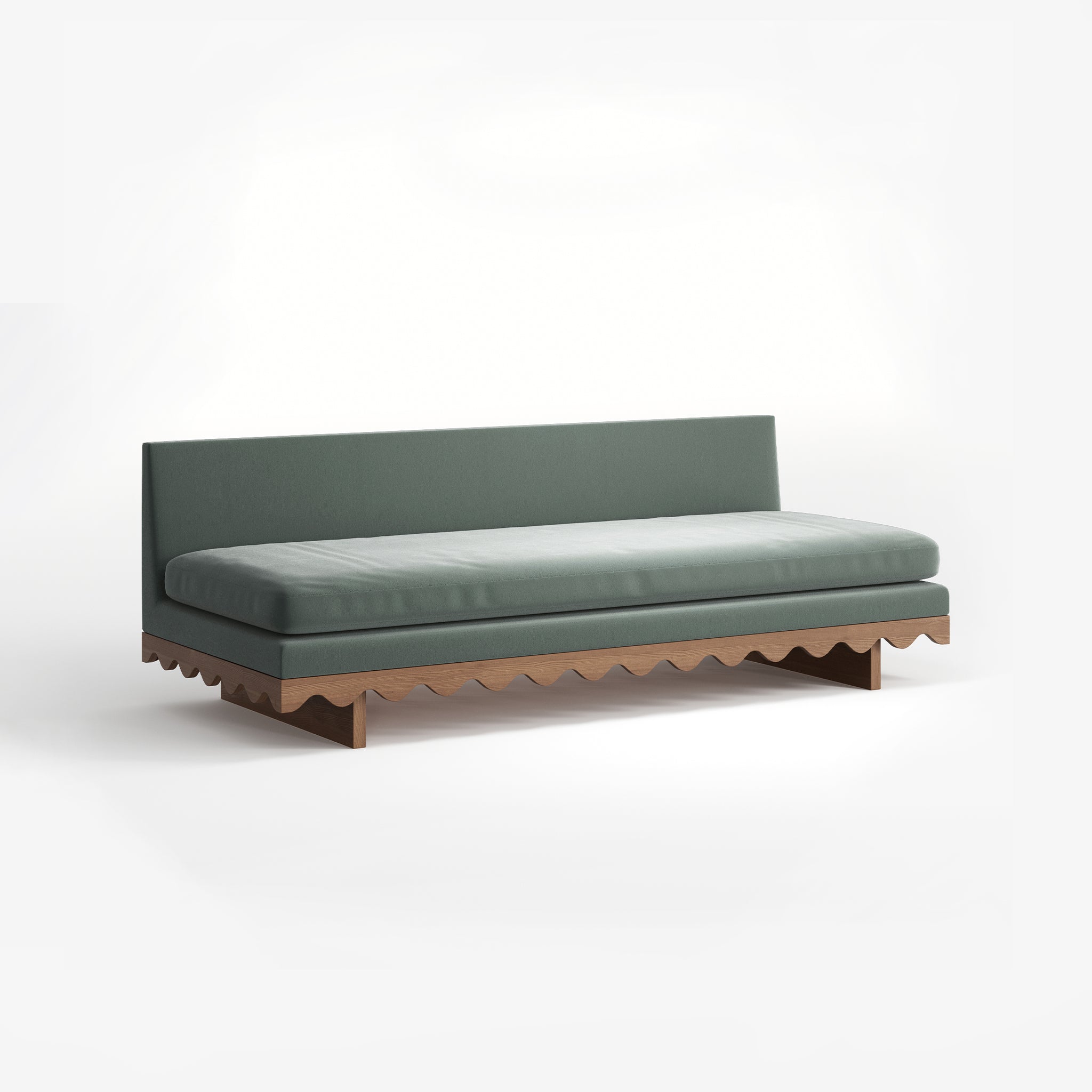 Mitchell Daybed, Velvet, Wood trim Luxury Interiors, Contemporary Interiors, Online Shopping, Craftsmanship, Minimal Design, Bazaar