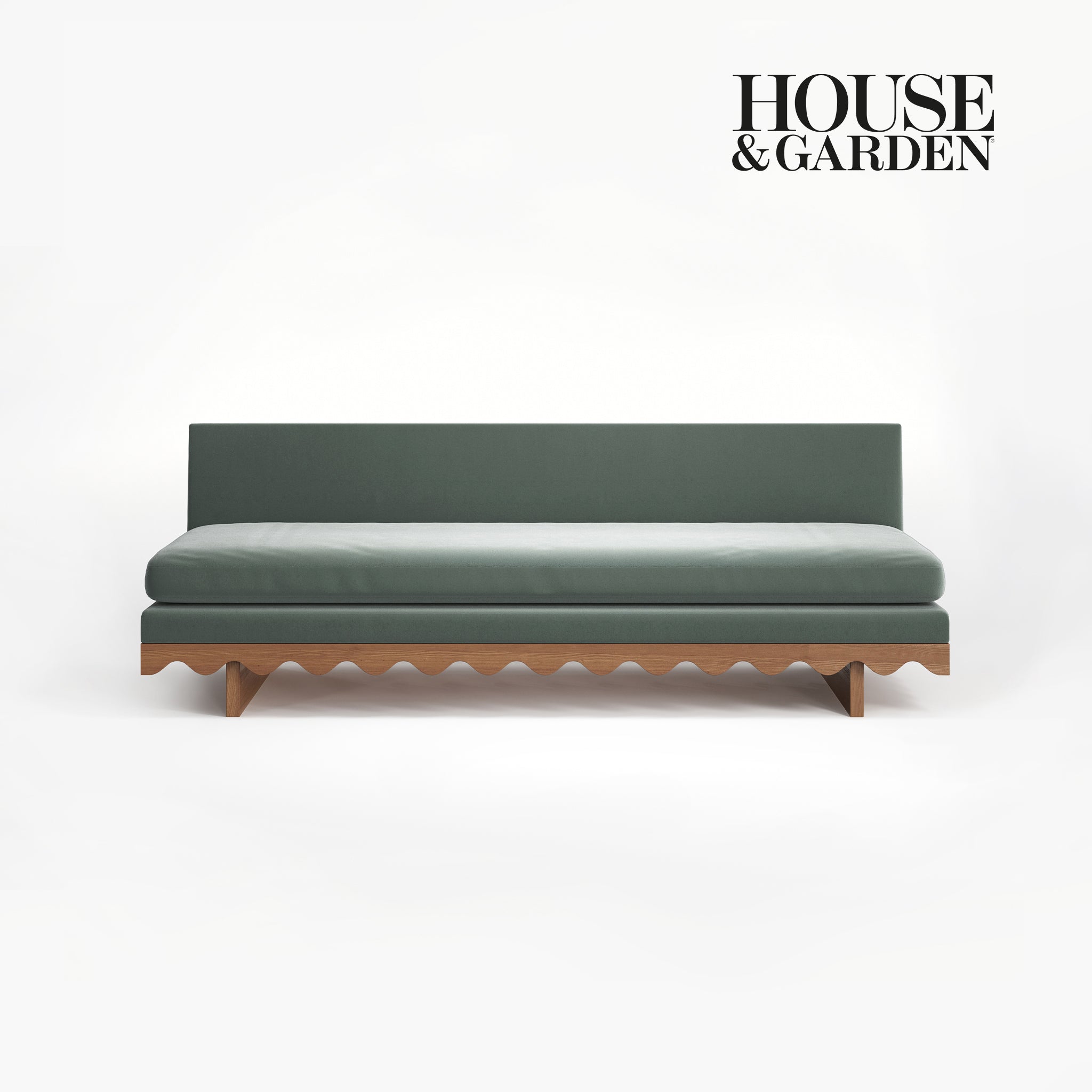 Mitchell Daybed, Velvet, Wood trim Luxury Interiors, Contemporary Interiors, Online Shopping, Craftsmanship, Minimal Design, Bazaar