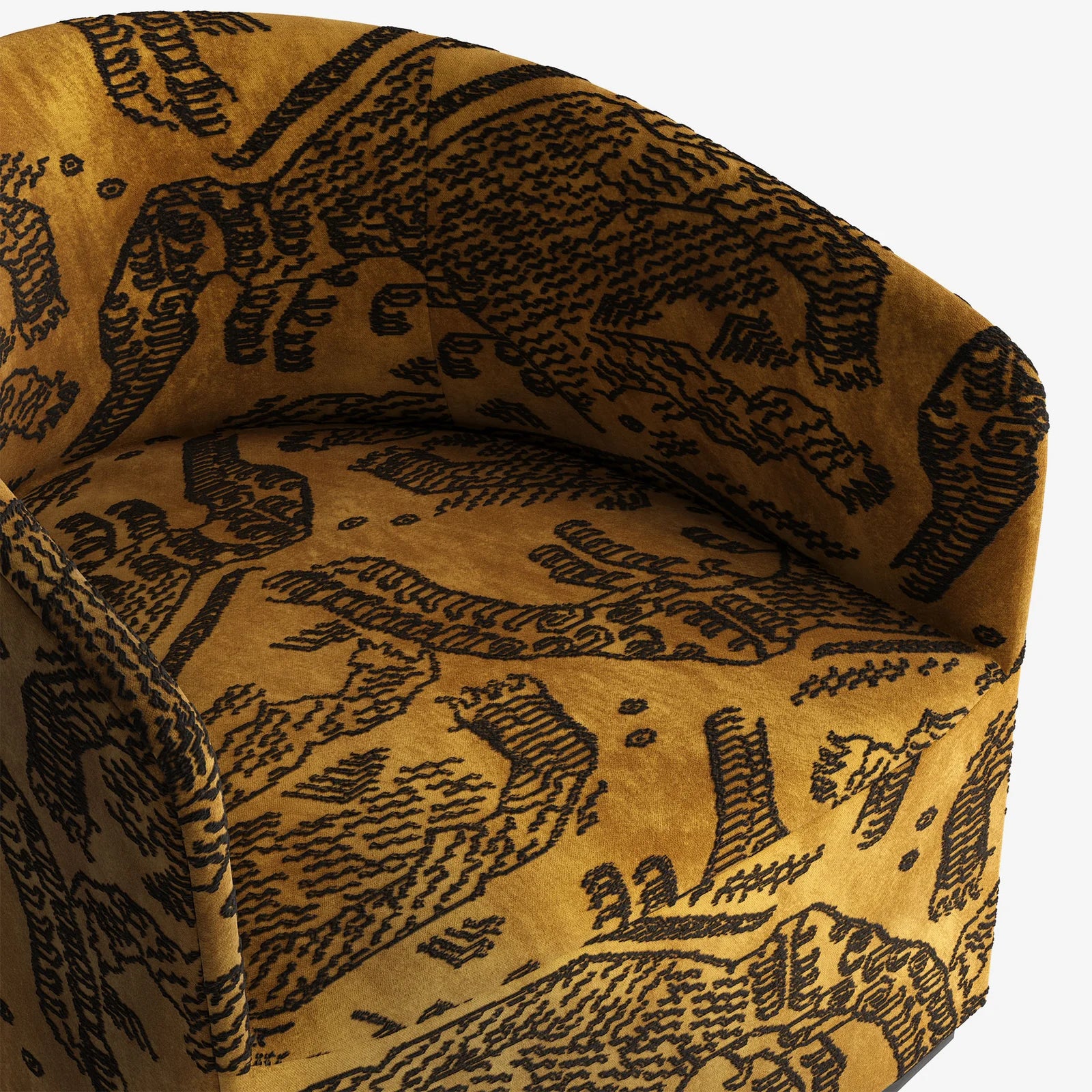 Luxury furniture, Jacquard Velvet Armchair, Contemporary Design, Modern Design