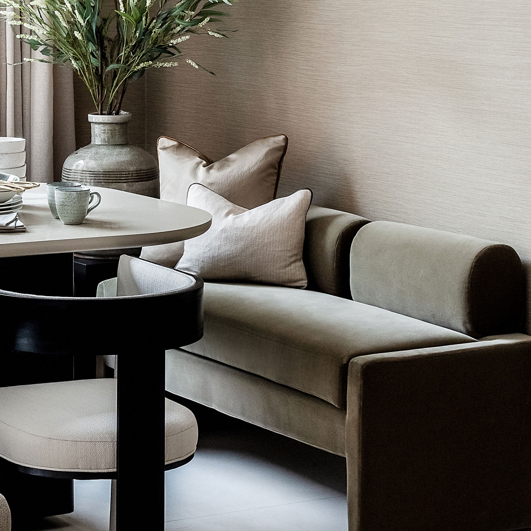 Luxury furniture, Velvet Bench, Backrest, Contemporary Design, Modern Design, Living Room, Bedroom