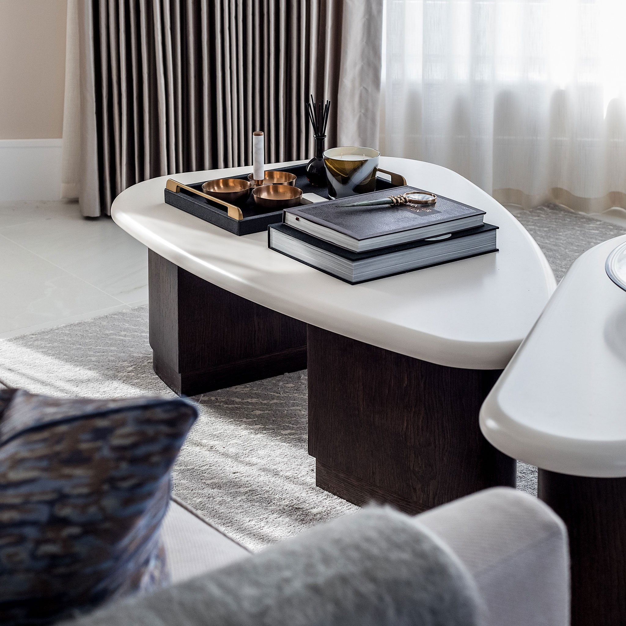 Bazaar, Coffee Table, Contemporary Interiors, Wood, Curved Lines, Luxury Furniture, Living Room