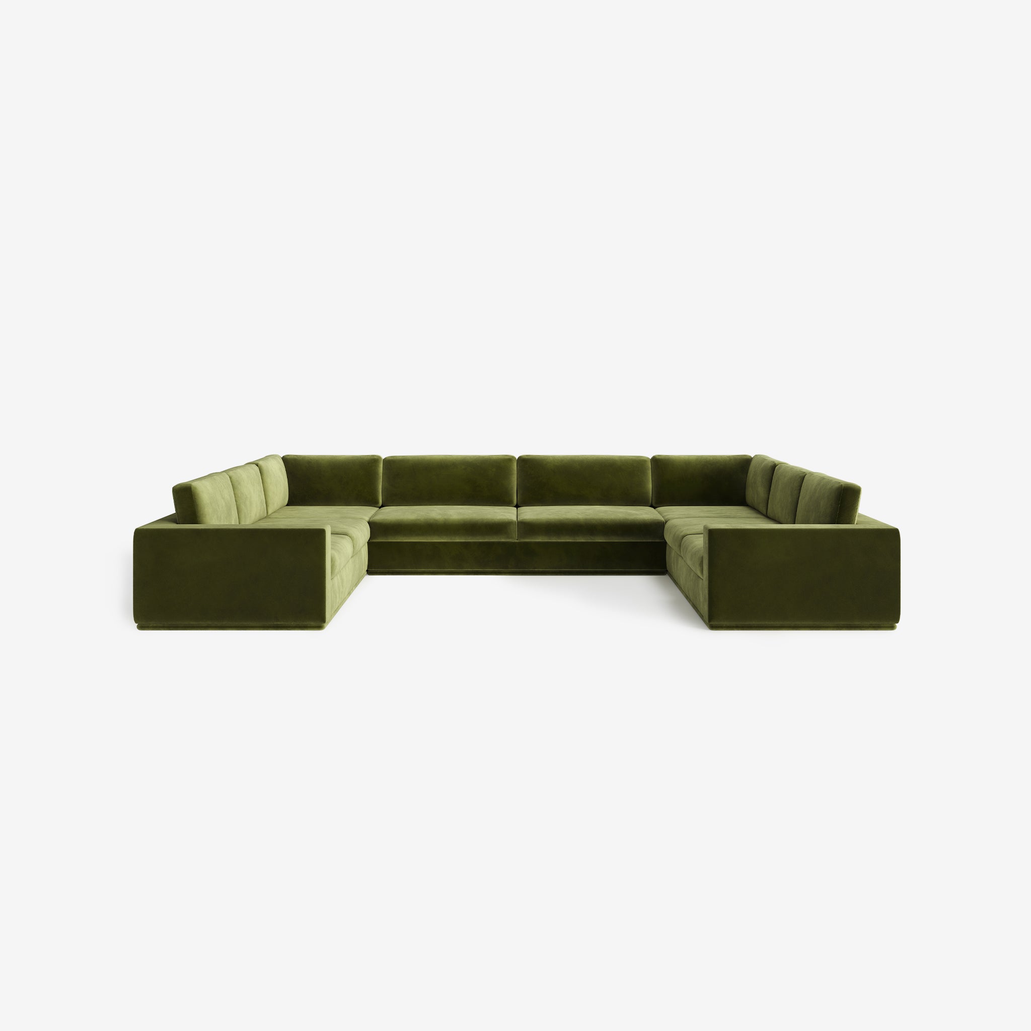 Bazaar, Green Velvet Modular Sofa, Seventies Design, Green, Luxury Furniture, Living Room