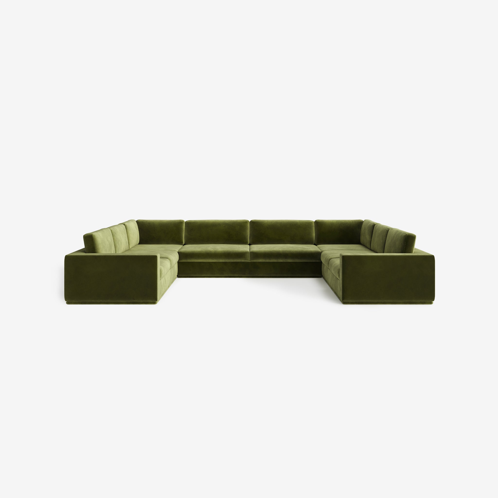 Bazaar, Green Velvet Modular Sofa,  Seventies Design, Green, Luxury Furniture, Living Room