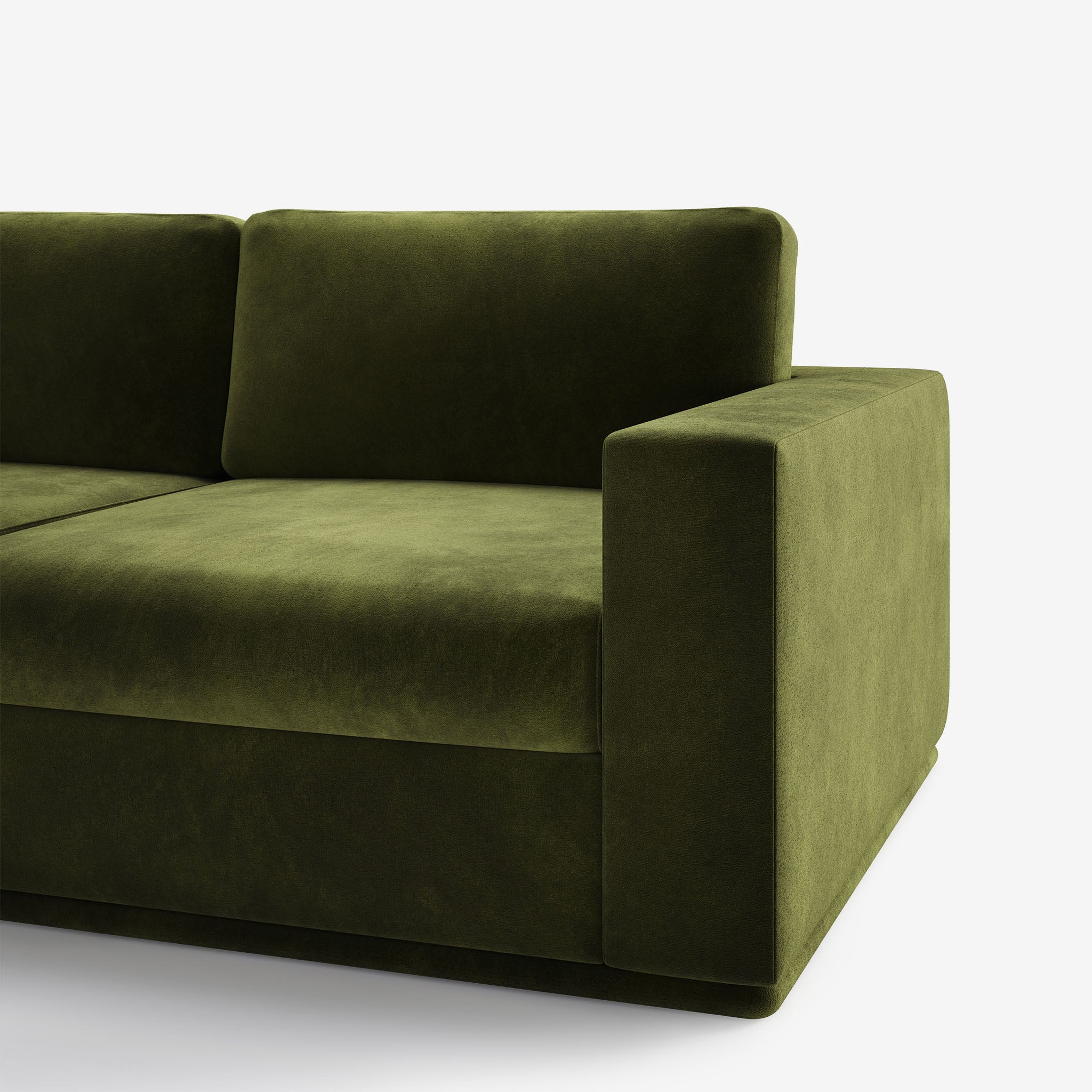 Bazaar, Green Velvet Modular Sofa, Seventies Design, Green, Luxury Furniture, Living Room
