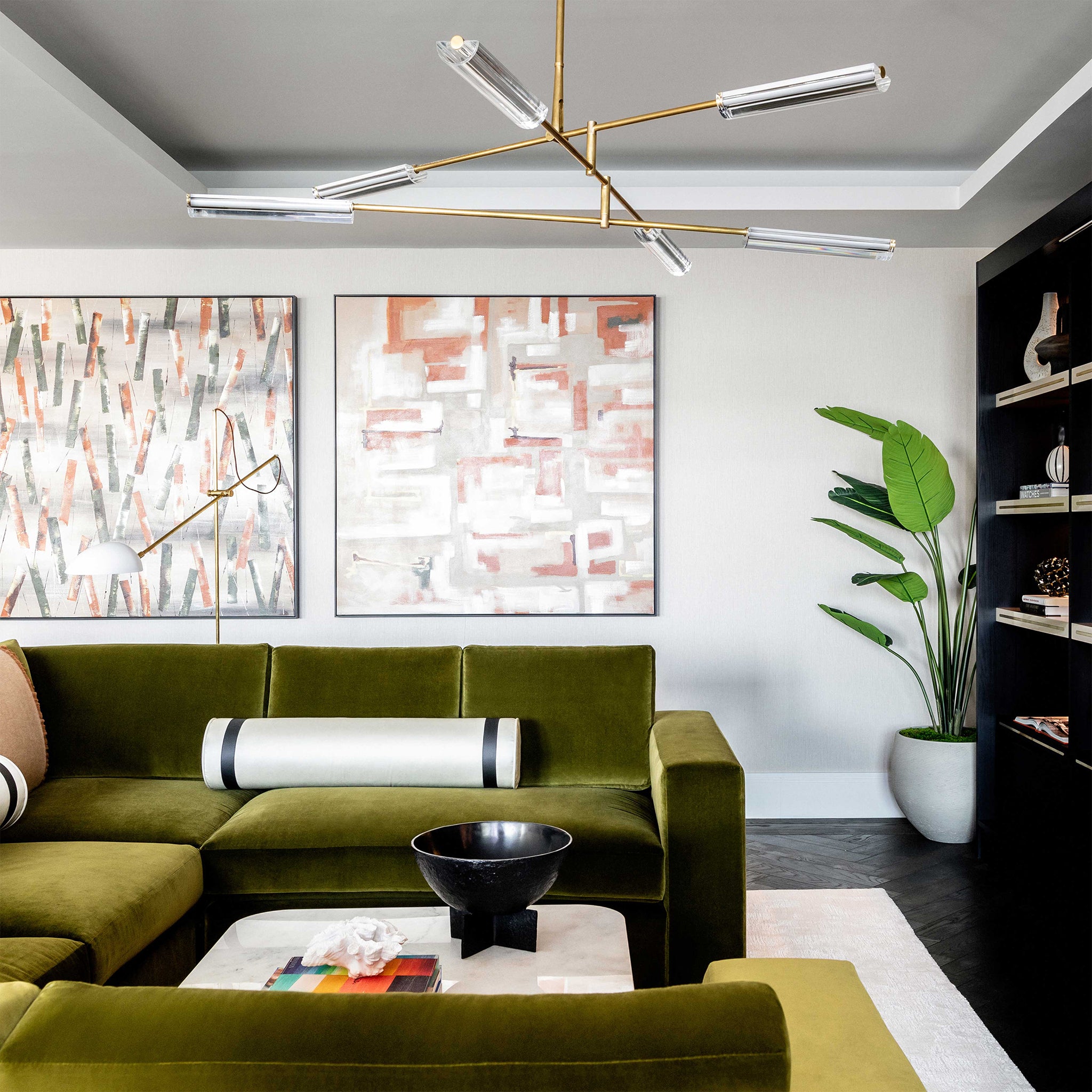 Bazaar, Green Velvet Modular Sofa, Seventies Design, Green, Luxury Furniture, Living Room