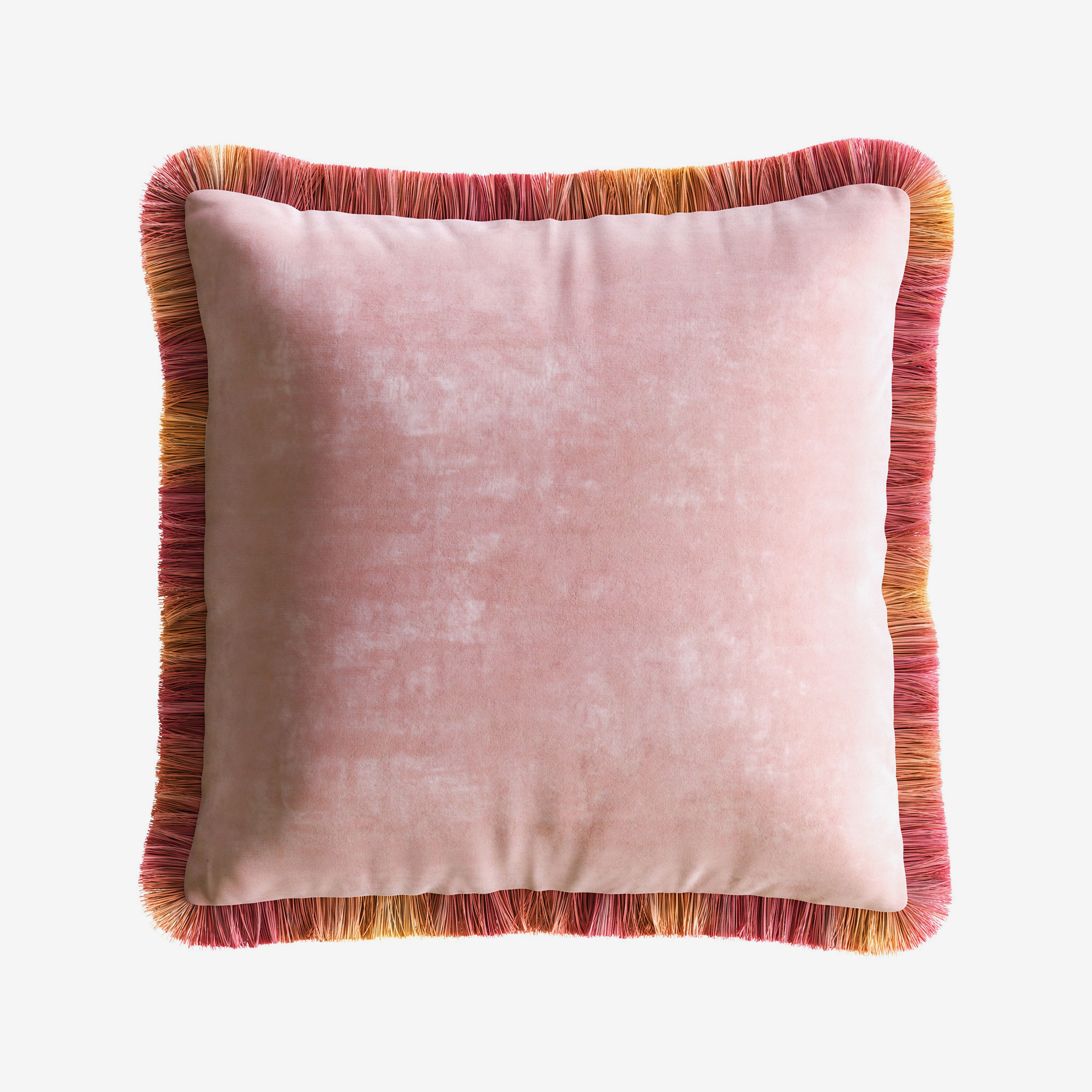 Pink sales fringe cushion
