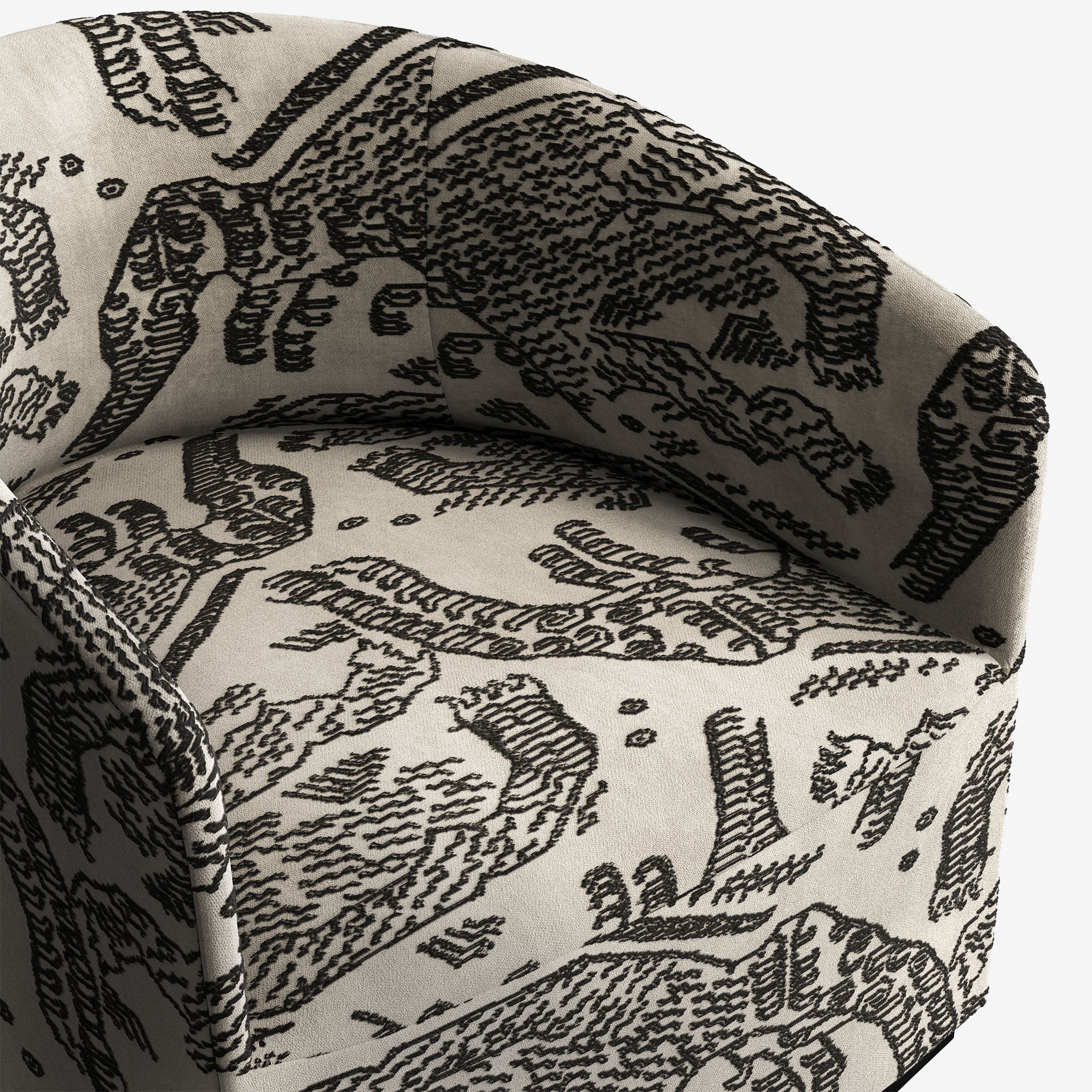 Luxury furniture, Jacquard Velvet Armchair, Contemporary Design, Modern Design