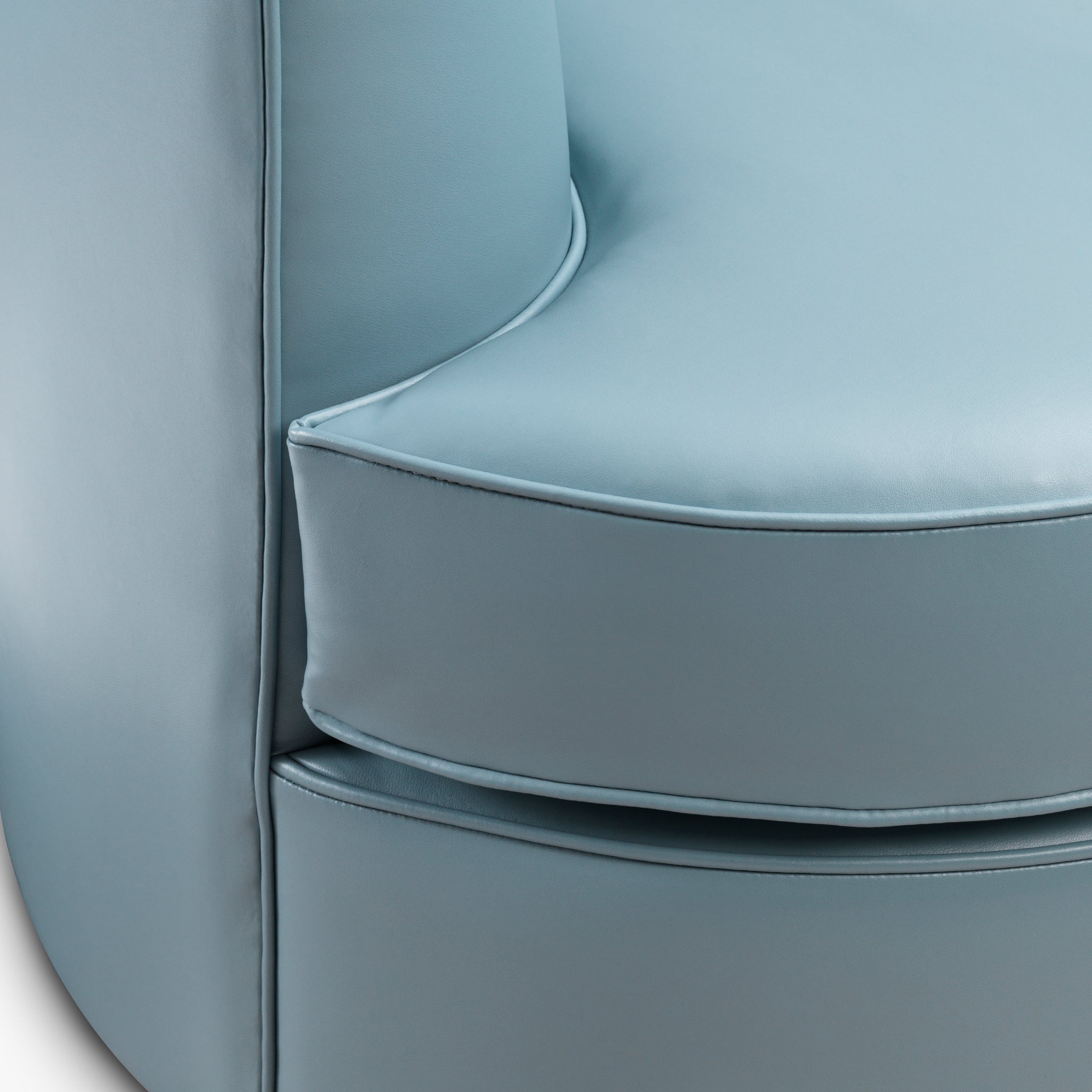 Light blue deals leather chair